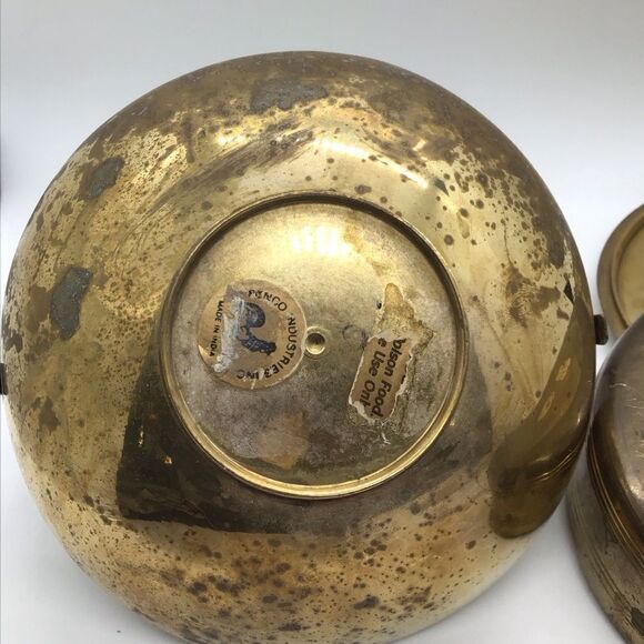 Brass Painted Basket and Lidded Box with Holiday Design - Picture 8 of 8